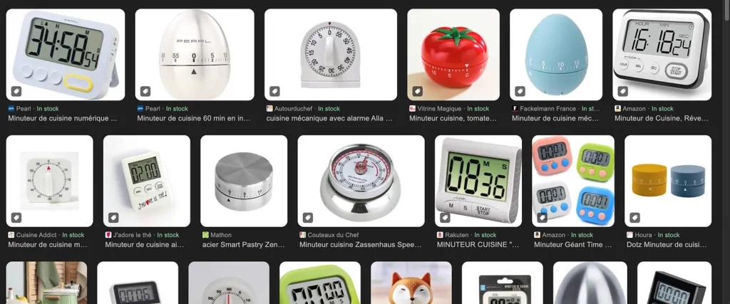 une photo de google image avec des minuteurs pas cher pour les tdah