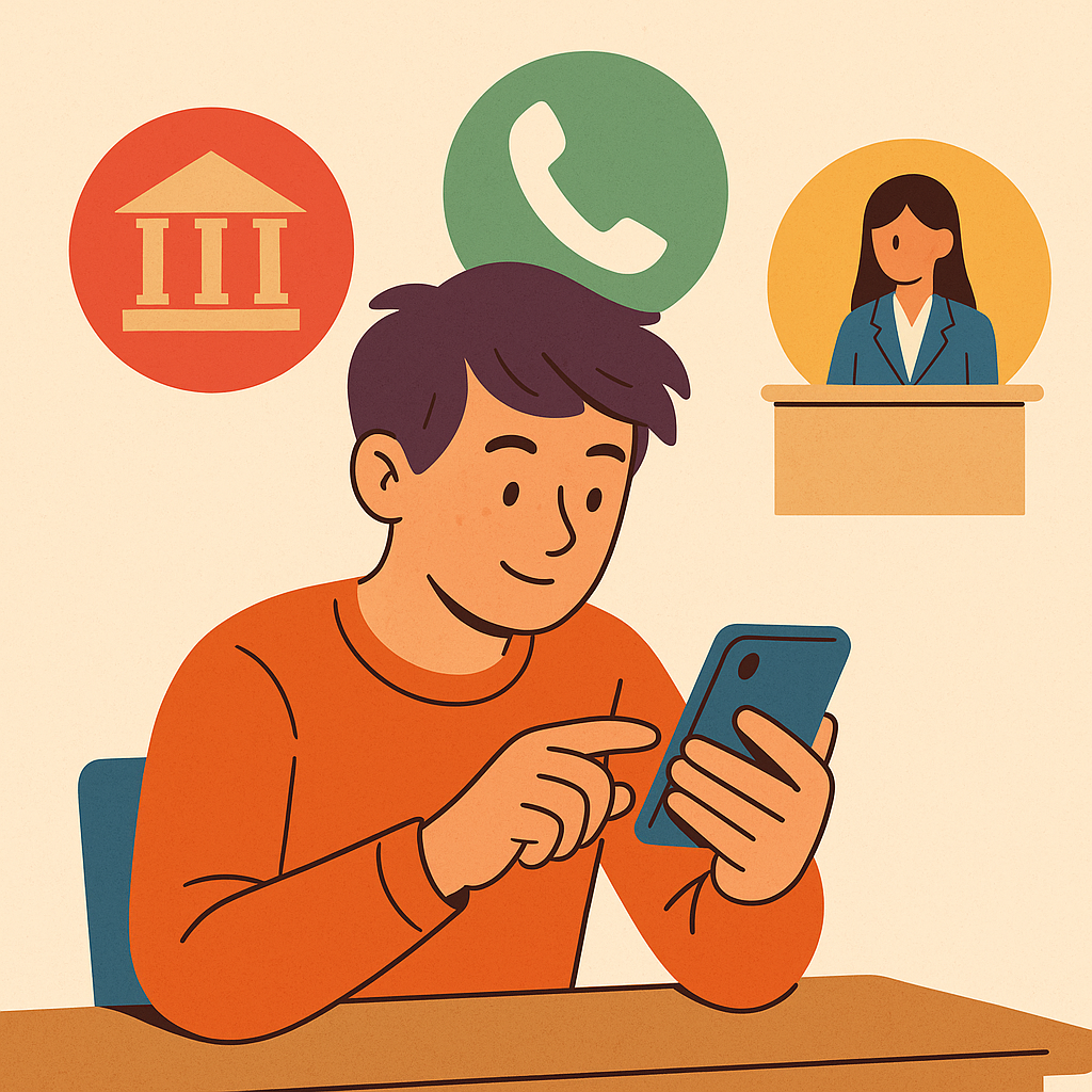 illustration d'une personne tdah choisissant une banque